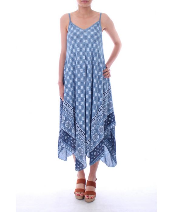 DRESS PRINTED 9185 BLUE