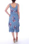 KLEID BEDRUCKTE 9187 BLAU