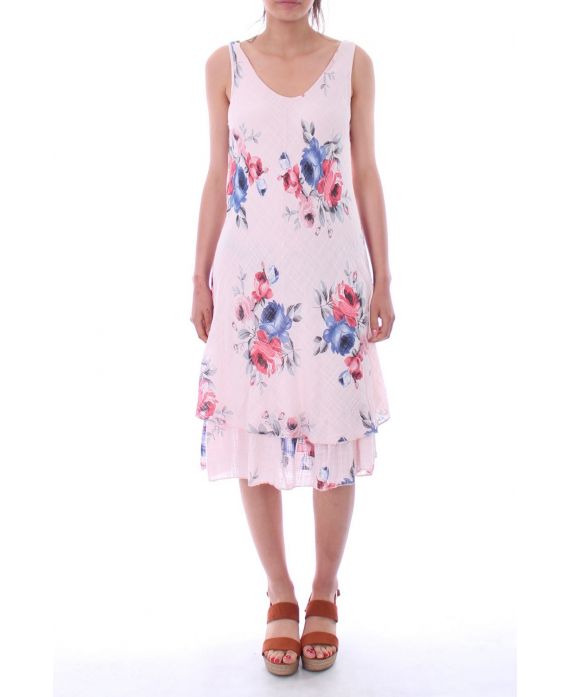 DRESS PRINTED 9187 ROSE