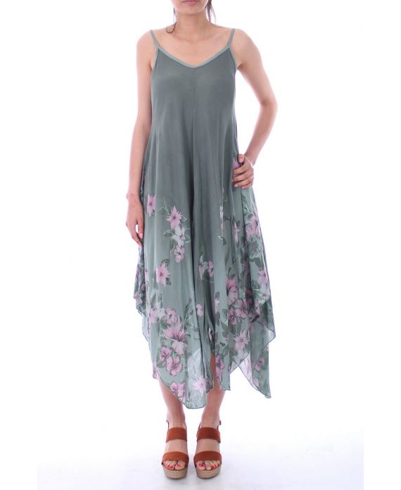 DRESS PRINTED 9189 MILITARY GREEN