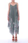 DRESS PRINTED 9189 MILITARY GREEN