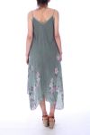 DRESS PRINTED 9189 MILITARY GREEN