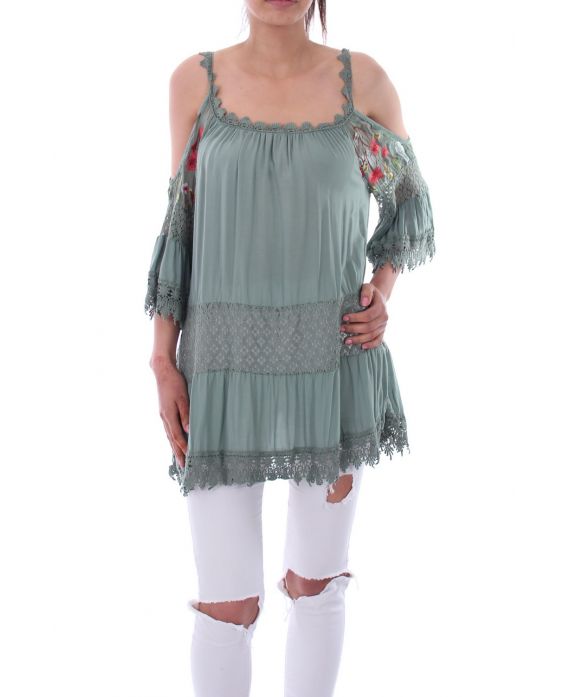 TUNIC LACE 9196 MILITARY GREEN