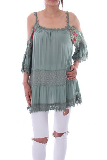 TUNIC LACE 9196 MILITARY GREEN