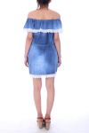 ROBE DENTELLE 9199 BLEU FONCE