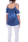 TOP SCHOUDERS DENUDEES 9202 DONKER BLAUW