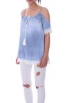 TOP EPAULES DENUDEES 9202 BLEU CLAIR