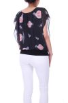 TOP A FLEURS 0021 NOIR