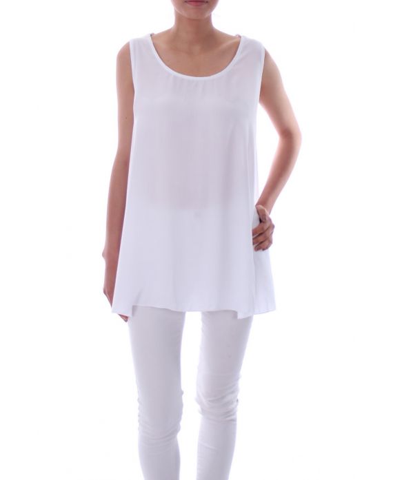 TOP SCHIENA IN PIZZO 0009 BIANCO