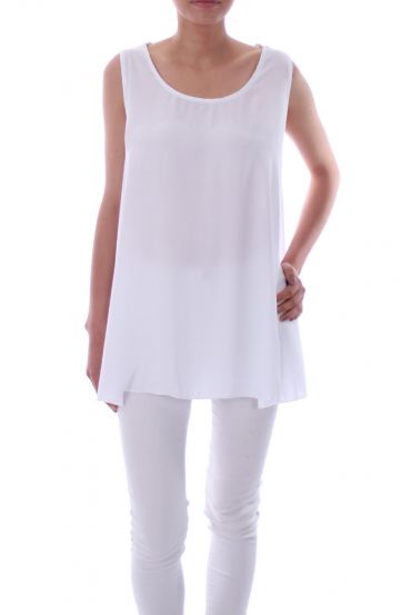 TOP SCHIENA IN PIZZO 0009 BIANCO