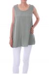 TOP SCHIENA IN PIZZO 0009 VERDE MILITARE