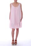 ROBE BRETELLES A FLEURS 0017 ROSE