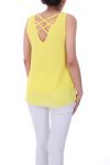 TOP ZIPPE DOS CROISE 0027 JAUNE