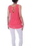 TOP ZIPS BACK CROSSES 0027 CORAL