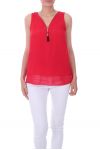 TOP ZIPPE DOS CROISE 0027 ROUGE