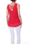 TOP ZIP POSTERIORE ATTRAVERSA 0027 ROSSO