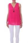 TOP ZIP POSTERIORE ATTRAVERSA 0027 FUSHIA