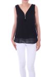 TOP ZIP POSTERIORE ATTRAVERSA 0027 NERO