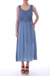 LONG DRESS OVERLAY 0020 BLUE