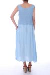 LONG DRESS OVERLAY 0020'AZUR