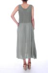 LONG DRESS OVERLAY 0020 GREEN