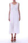 ROBE LONGUE SUPERPOSITION 0020 BLANC