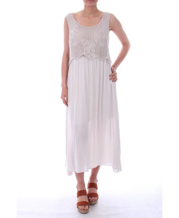 LONG DRESS OVERLAY 0020-BEIGE