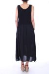 LONG DRESS OVERLAY 0020 BLACK