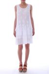 ROBE TUNIQUE MIX MATIERES 0018 BLANC