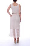 LONG DRESS AJOUREE 0019 BEIGE