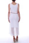 ROBE LONGUE AJOUREE 0019 BLANC