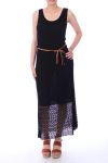 LONG DRESS AJOUREE 0019 BLACK