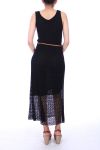 LONG DRESS AJOUREE 0019 BLACK