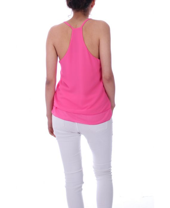 TOP BACK CROSSES 0028 NEON PINK