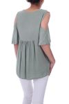 TOP ENCOLURE A LACETS 0043 VERT MILITAIRE