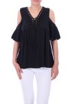 TOP ENCOLURE A LACETS 0043 NOIR