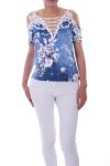 TOP EMPIECEMENT KANT 0047 BLAUW