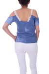 TOP EMPIECEMENT KANT 0049 BLAUW