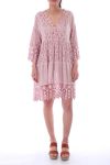 ROBE DENTELLE 0010 ROSE - BOHEME