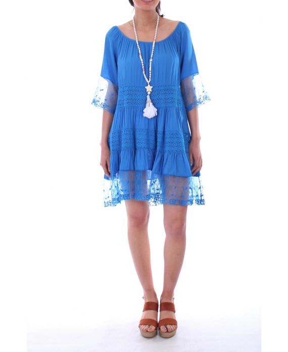 KLEID TUNIKA SPITZE 0053 ROYAL BLAU - BOHEME