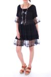 TUNIC DRESS LACE 0053 NOIR - BOHEME