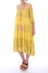 DRESS EMPIECEMENT LACE 0036 MUSTARD - BOHEME