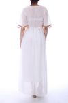 ROBE LONGUE A POMPONS 0052 BLANC - BOHEME