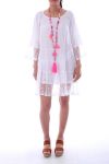 TUNIC DRESS LACE 0051 BLANC - BOHEME