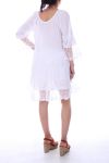 ROBE TUNIQUE DENTELLE 0051 BLANC - BOHEME