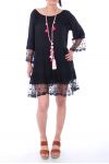 TUNIC DRESS LACE 0051 NOIR - BOHEME