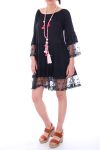 TUNIC DRESS LACE 0051 NOIR - BOHEME