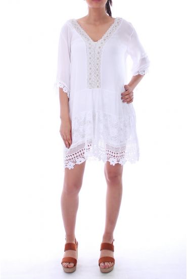 DRESS LACE OPEN RUG 0039 BLANC - BOHEME