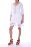 ROBE DENTELLE DOS OUVERT 0039 BLANC - BOHEME