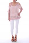 TUNIC LACE GOLDEN 0042 PINK - BOHEME